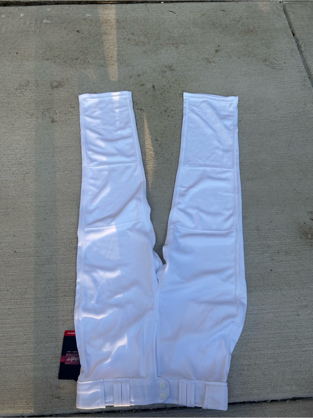 Rawlings White Baseball  Athletic Baseball Pants Youth X-Large New